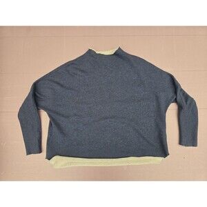 Frank & Eileen Effie Long Sleeve Funnel Neck Capelet Navy Blue XS LAB518TF